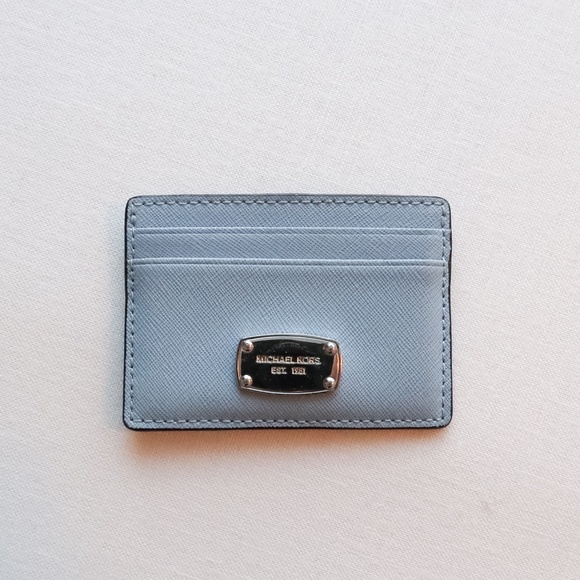 Michael Kors Light Blue Card Holder - Picture 1 of 4